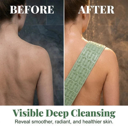 Silicone Bath Brush, Double-Sided Back Scrubber for Body Cleansing &amp; Exfoliating