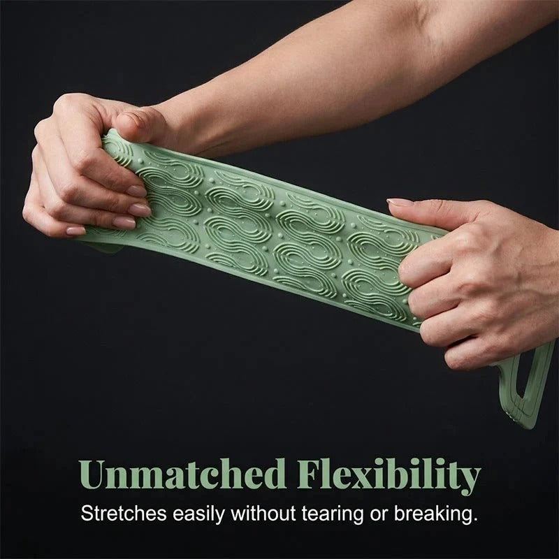 Silicone Bath Brush, Double-Sided Back Scrubber for Body Cleansing &amp; Exfoliating